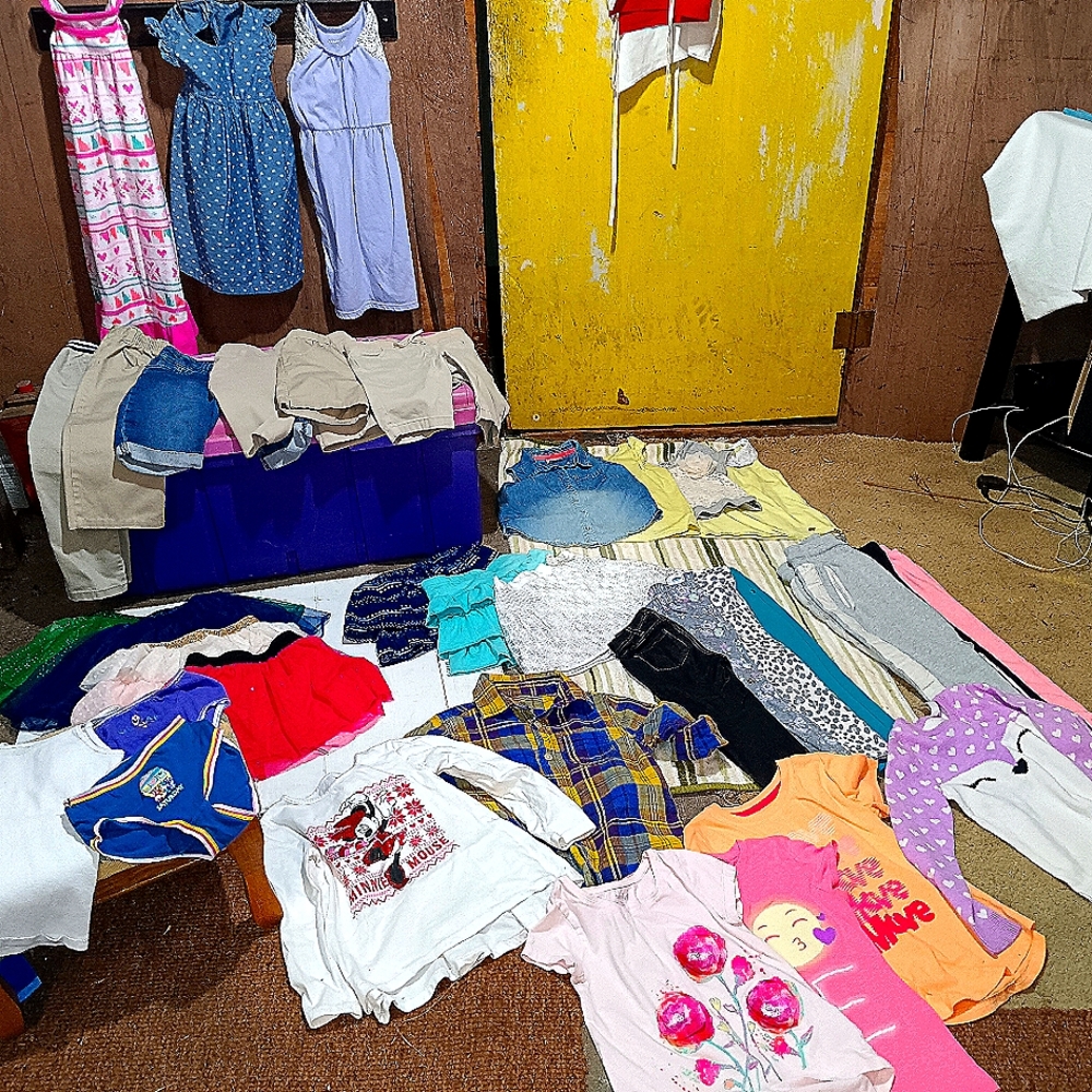 Bulk of kids cloths.  36 items size 5/6/7/9